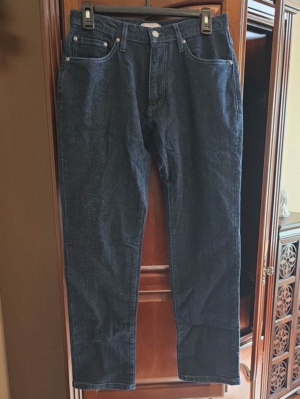Ash & Erie Men's Dark Blue Denim Jeans - Classic Straight Fit 29 X 29